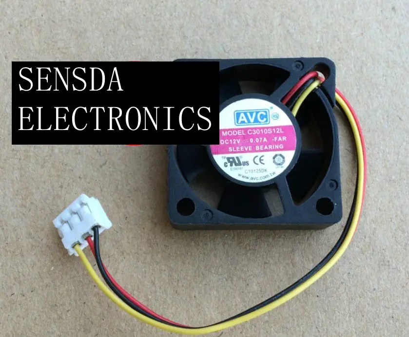 Абсолютно Новый Для AVC C3010S12L 12V 0.07A 30x30x10 мм 3010 3 см Ультра тихий вентилятор