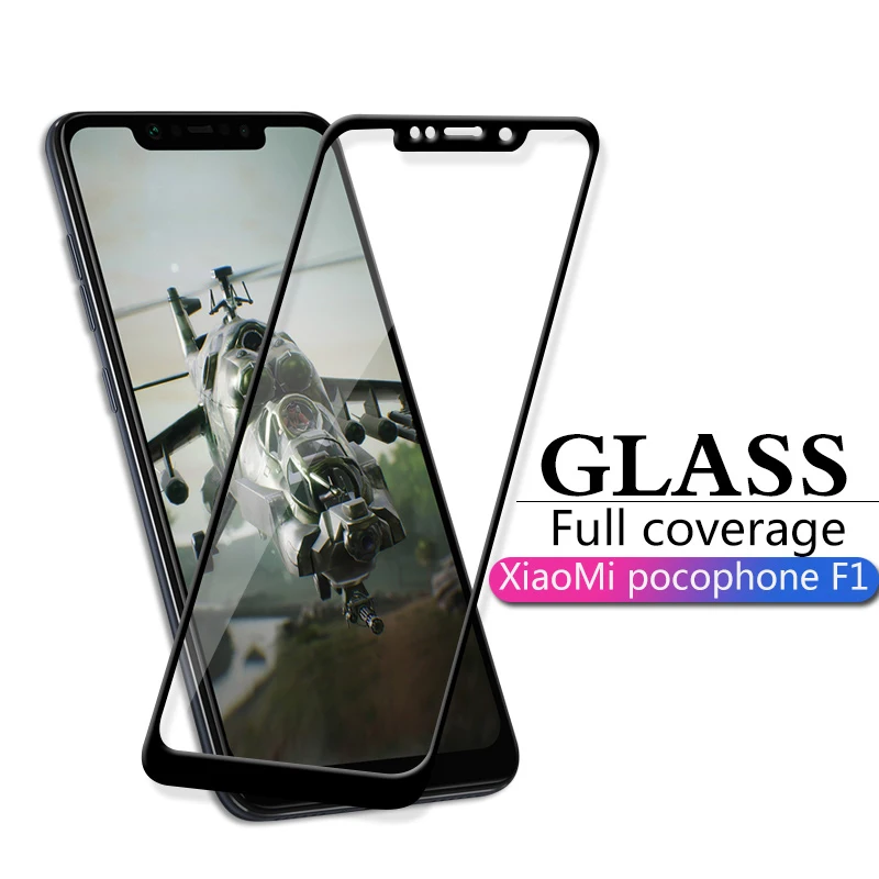 Полное покрытие защитное стекло для Xiaomi Pocophone F1 закаленное Защита экрана xiaomi Poco F 1