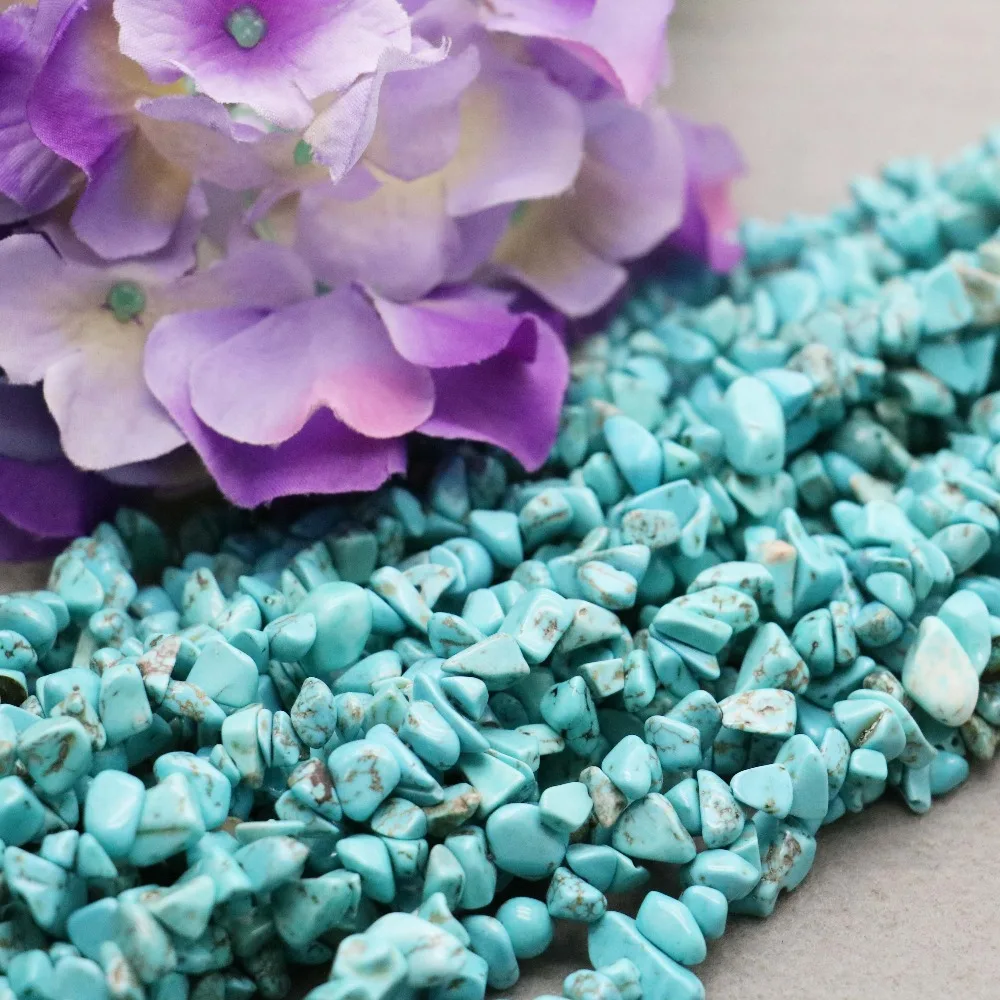 Натуральные камни нестандартный синий камень сломанные бусы свободный браслет