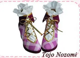 Tojo Nozomi ROLECOS/Обувь для костюмированной вечеринки в стиле аниме «Love Live»; обувь для костюмированной вечеринки с цветочным букетом; обувь для костюмированной вечеринки - Цвет: Tojo Nozomi