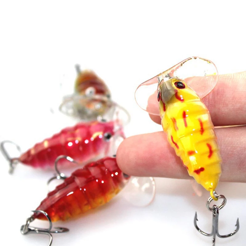 WALK FISH 1 шт. рыболовные приманки насекомые 4 см 2 г жесткая приманка крючка