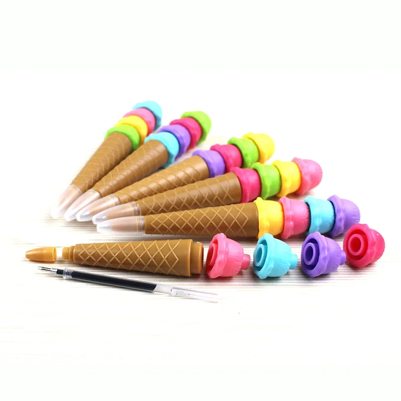 24 шт. кавайная шариковая ручка Модная девушка звезда креативный мороженое рулон