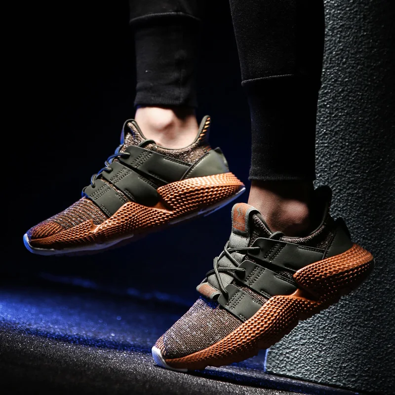 Plus Size 39-46 Casual Men Sneakers Platform Shoes Boost Mesh Krasovki Shoes High Top Trainers Walking Men Vulcanized Shoes
