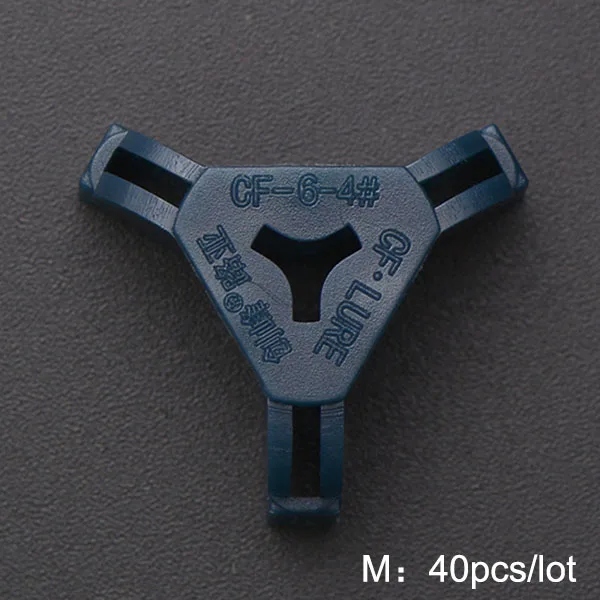 Рыболовные крючки, пластиковые тройные Чехлы для крючков, чехлы для рыболовной приманки, держатели для приманки, рыболовные аксессуары - Цвет: M-40pcs