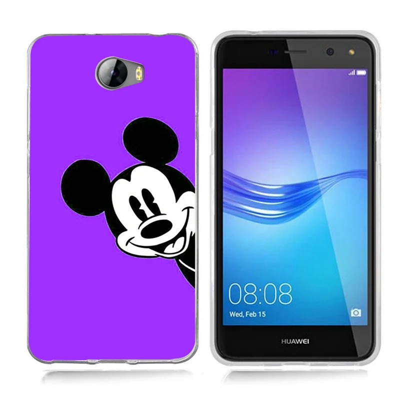 Мягкий прозрачный чехол для телефона из ТПУ с цветочным рисунком Huawei P9 Lite/P8 Lite Y5 ii