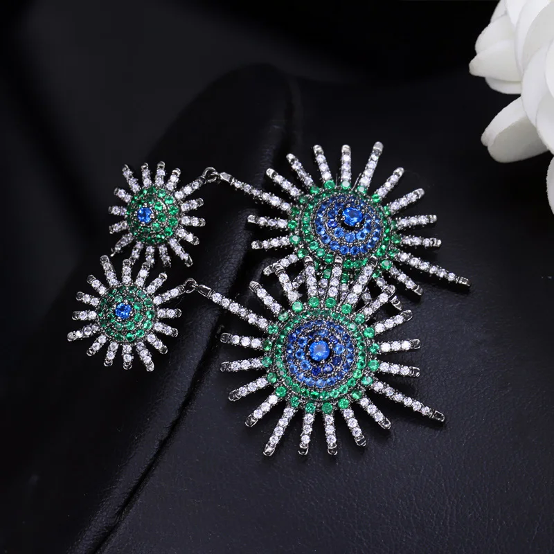 Женские длинные висячие серьги Pera Элегантные повседневные черного цвета в форме