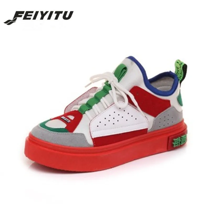 Женская Повседневная обувь FeiYiTu сетчатая дышащая Молодежная парусиновая на