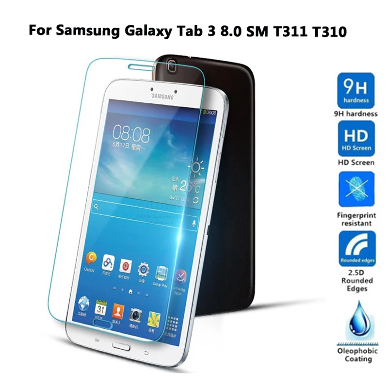 Закаленное стекло для Samsung Galaxy Tab 3 8 0 SM T311 T310 защитная пленка планшета дюймов