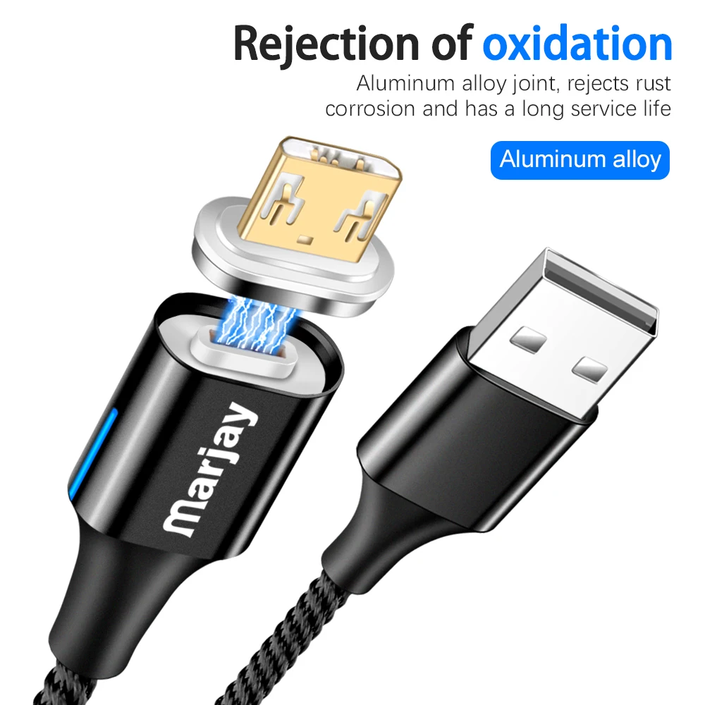MArjay 2 м Магнитный кабель Micro Usb type C супер быстрая зарядка телефона Usb C QC3.0 зарядное устройство для IPhone Xiaomi huawei Android телефон