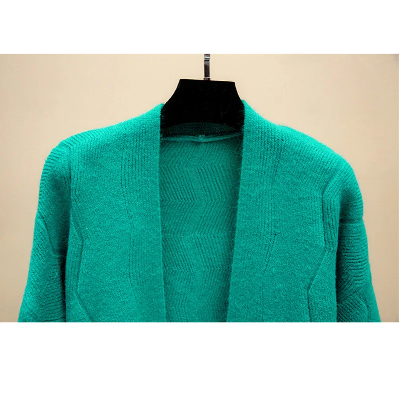 Свободные длинный кардиган женщины на осень-зиму oversize свитеры с длинными