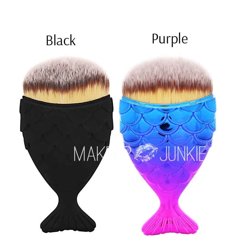 1pc MAKEUP JUNKIE Mermaid Foundation Brush Chameleon Tale Makeup Tools | Красота и здоровье