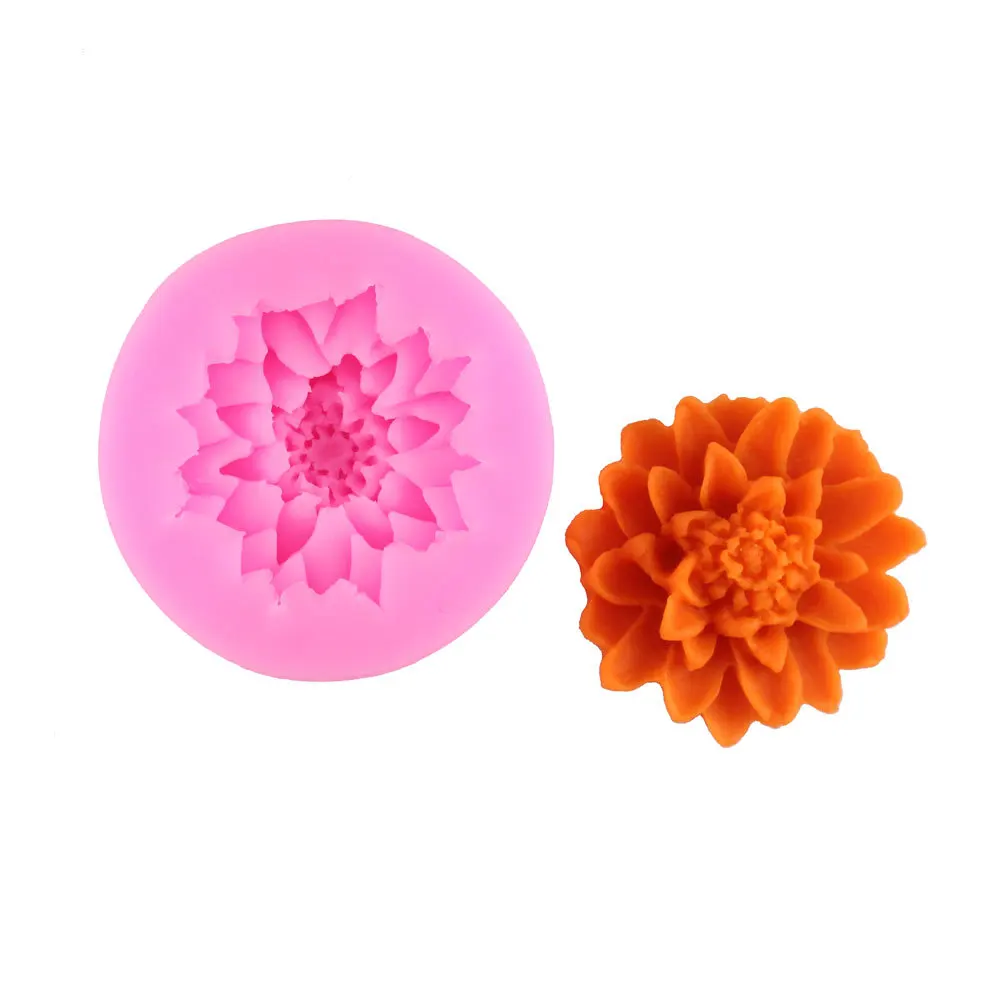

(3 pieces/lot) High quality 5.3*1.7cm gumpaste flower shape sililcone fondant cake decorating DIY kitchen bakery accessories