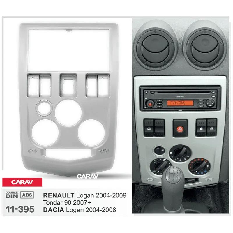 CARAV 11 395 автомобильный 2DIN fascia facia рама пластины панели для RENAULT Logan NISSAN April O комплект