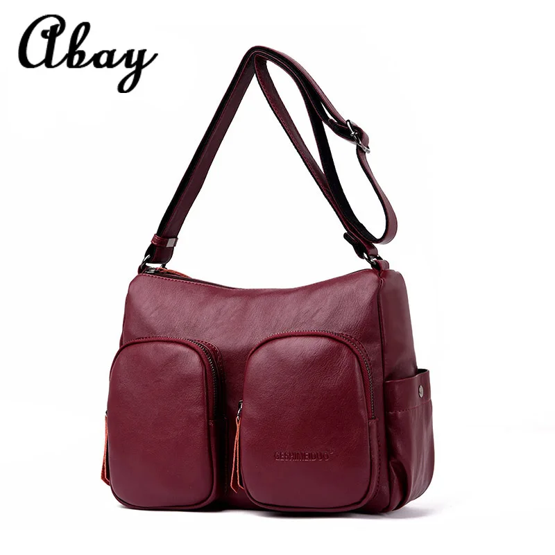 Новая высококачественная кожаная сумка женская сумка-мессенджер модная