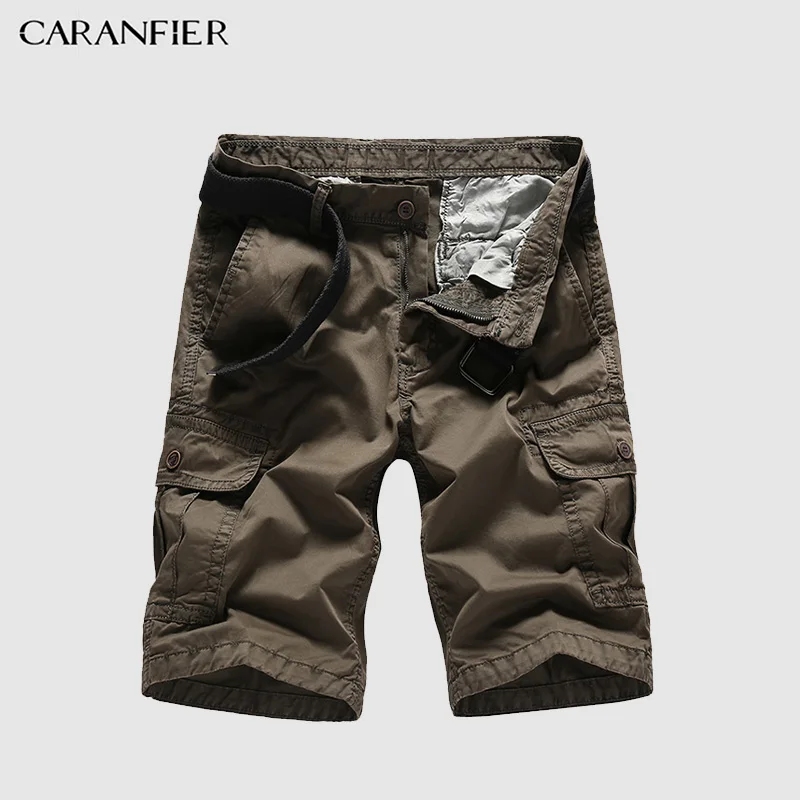 

CARANFIER 2018 Summer Cargo Shorts Mens Casual Fashion Multi Pocket Loose Men Military Outdoors Short Trousers Plus Size Fitness