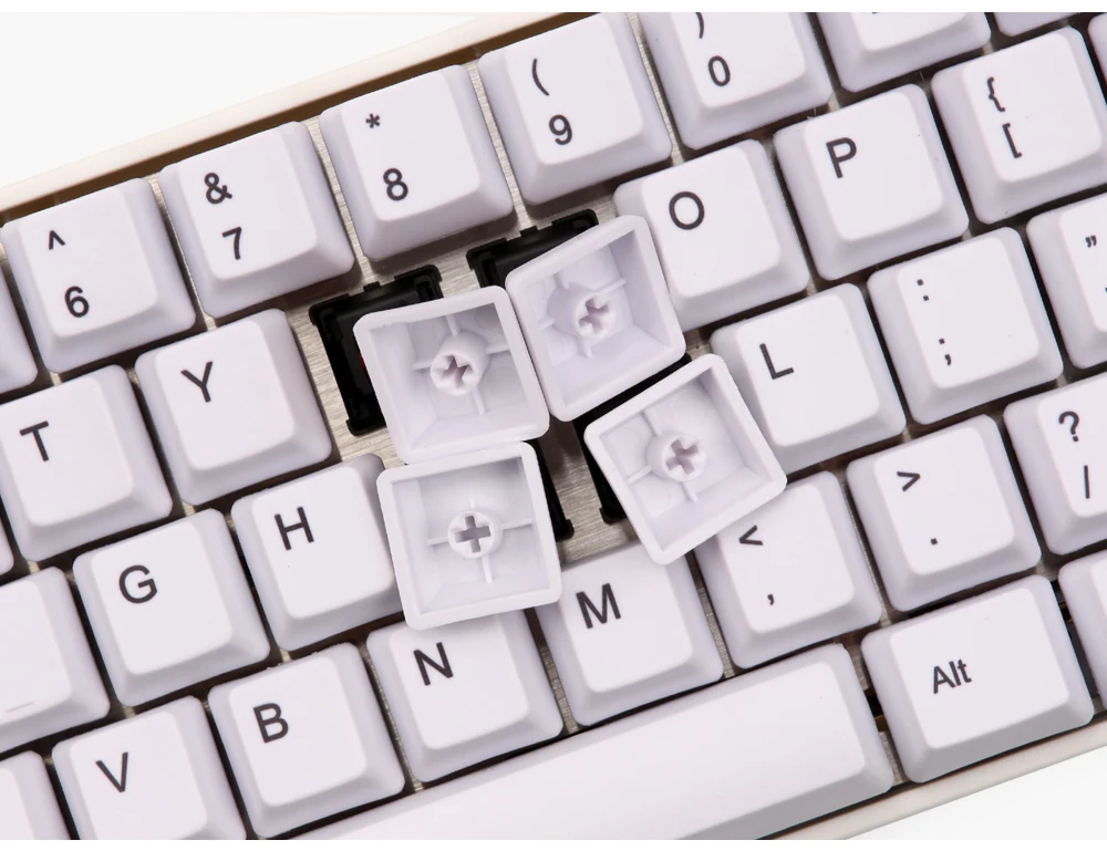 Белый OEM keycap PBT краситель-субкровать 65 ключей в MAC ключей совместим с GH60 DZ60 XD60