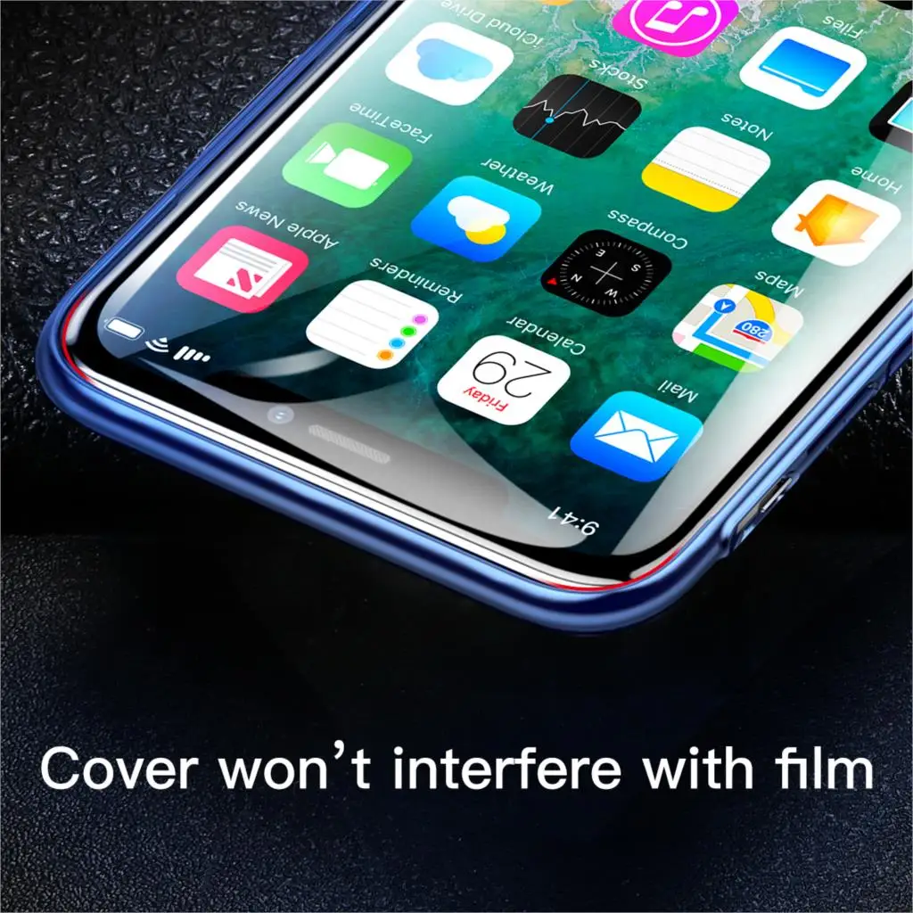 BASEUS для iPhone X/10 0 3 мм 9 H 7D Конг Ким защиты край Полный Экран закаленное Стекло