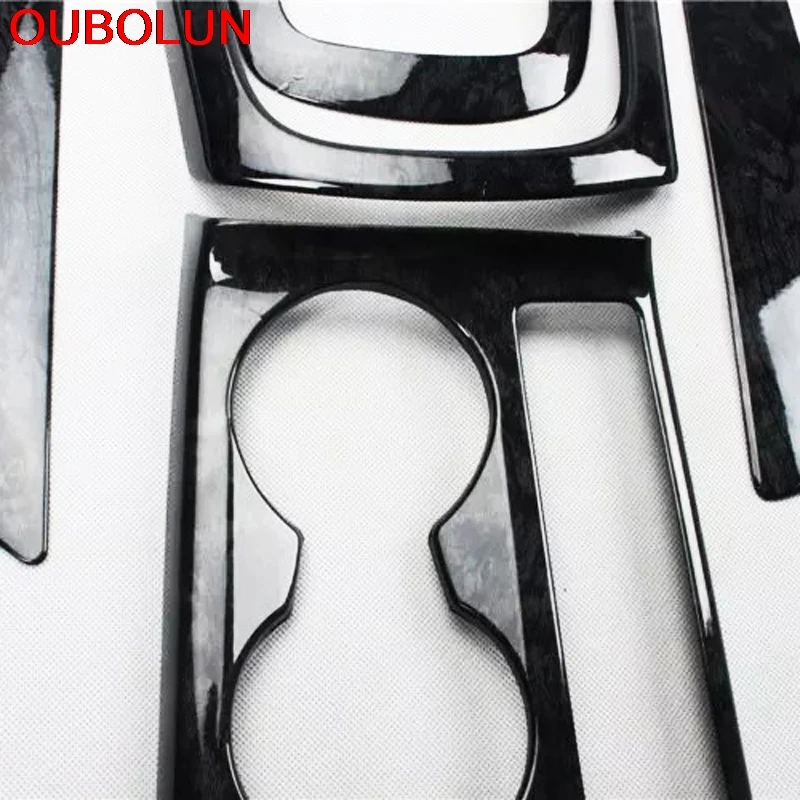 Автомобильная внутренняя отделка OUBOLUN АБС-пластик черная деревянная краска