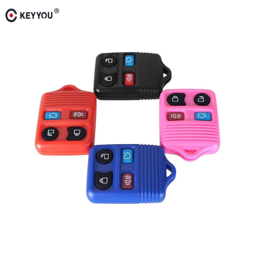 Чехол KEYYOU 20X с 4 кнопками и цветами для дистанционного ключа чехол брелок Ford Mustang