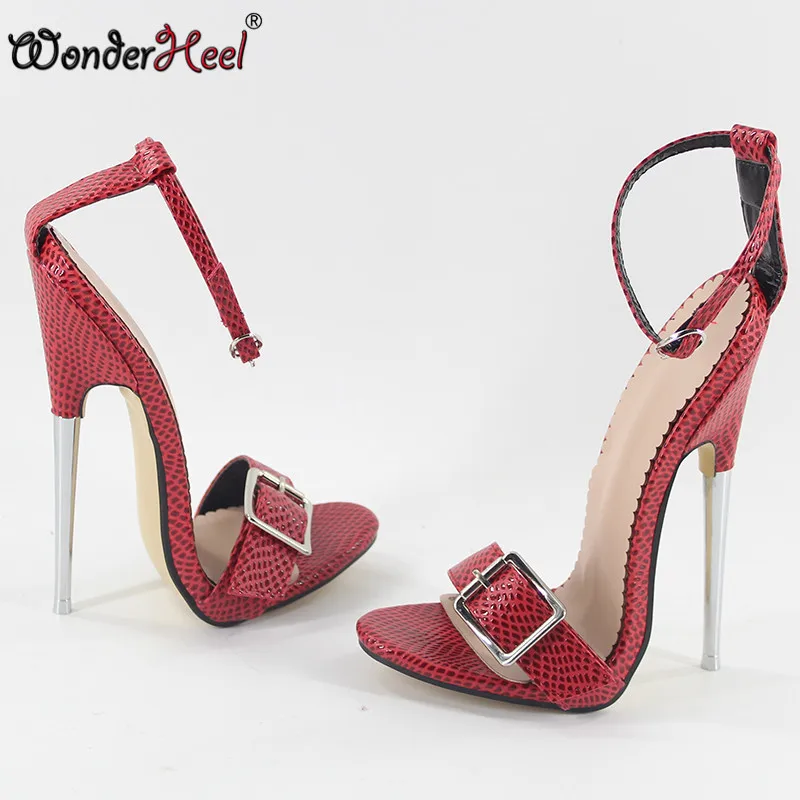 Wonderheel/ г. летние босоножки на очень высоком каблуке 18 см, на высоких каблуках для ролевых игр, на высоком каблуке, с ремешком на лодыжке, модные стильные женские босоножки