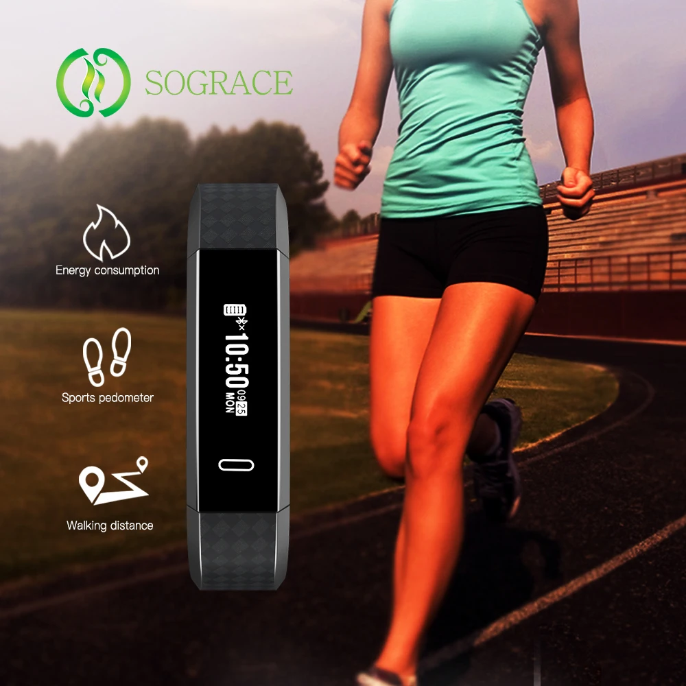 Sograce 2018 умный Браслет Bluetooth Смарт-браслет Фитнес часы с трекером IP67