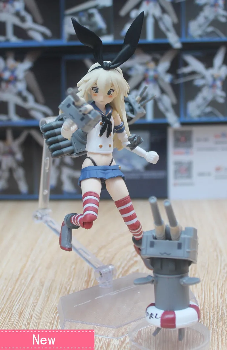 Аниме Kantai коллекция Shimakaze ПВХ фигурка Коллекционная модель куклы игрушка 16 см figma