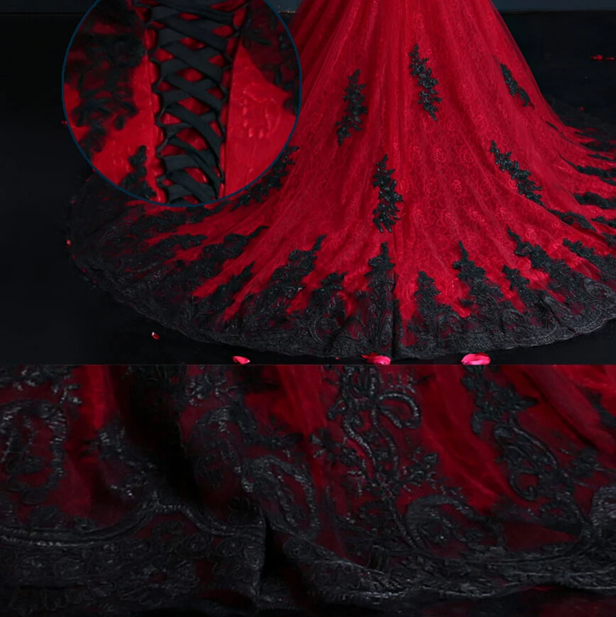 Robe de Soiree Красное и черное вечернее платье для выпускного вечера длинные