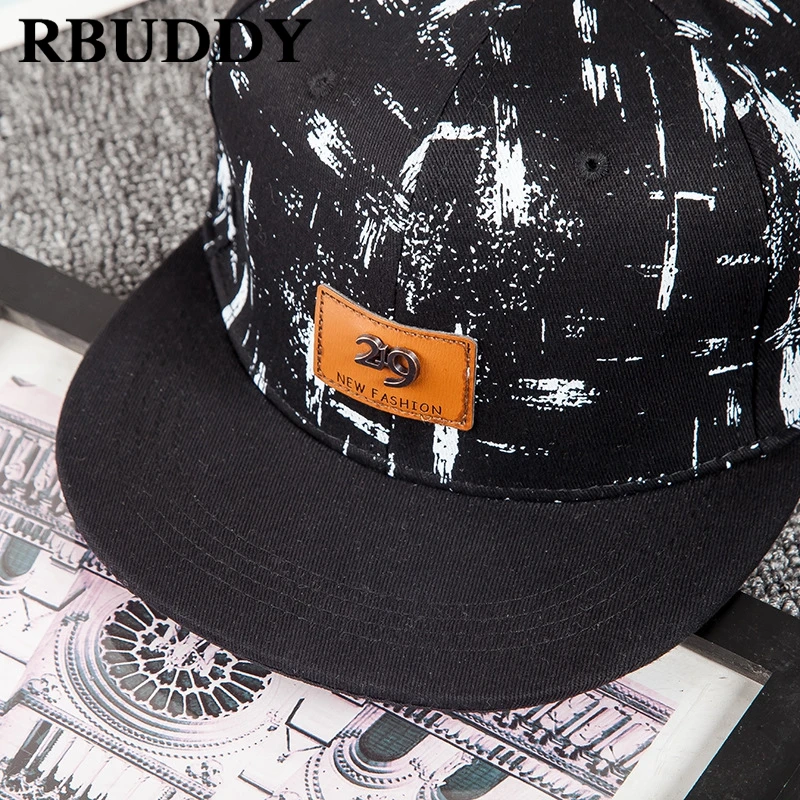 RBUDDY 3D Graffit Бейсбол шапки Хип Поп прямой козырек Snapback сезон: весна–лето Trucker папа