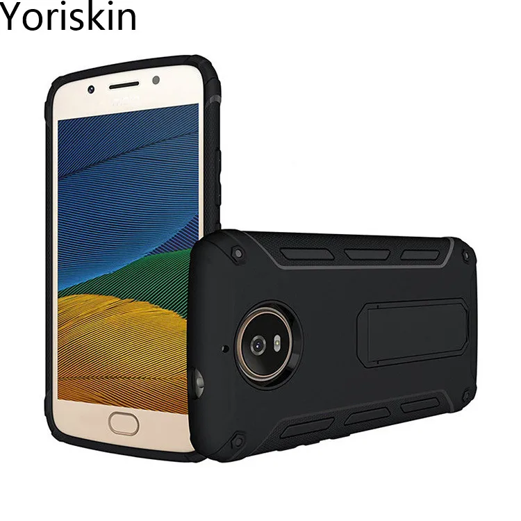 Сверхпрочный чехол для Moto G5S тонкий двухслойный с защитой от падения телефона