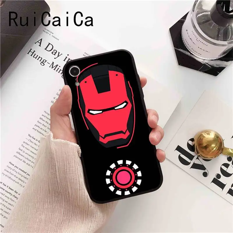 Ruicaica Marvel Мстители Лига конец игры Железный человек мягкий черный чехол для