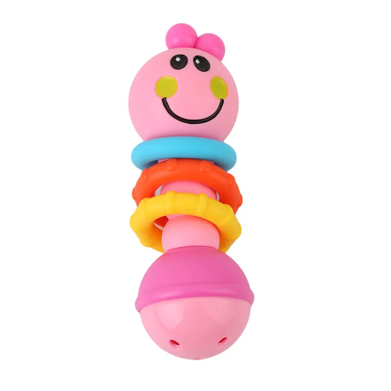 

Baby Grasping Toy Fun Little Loud Bell Baby Toy Rattles Caterpillar Develop Baby Intelligence Baby Plastic Hand Bell Rattle