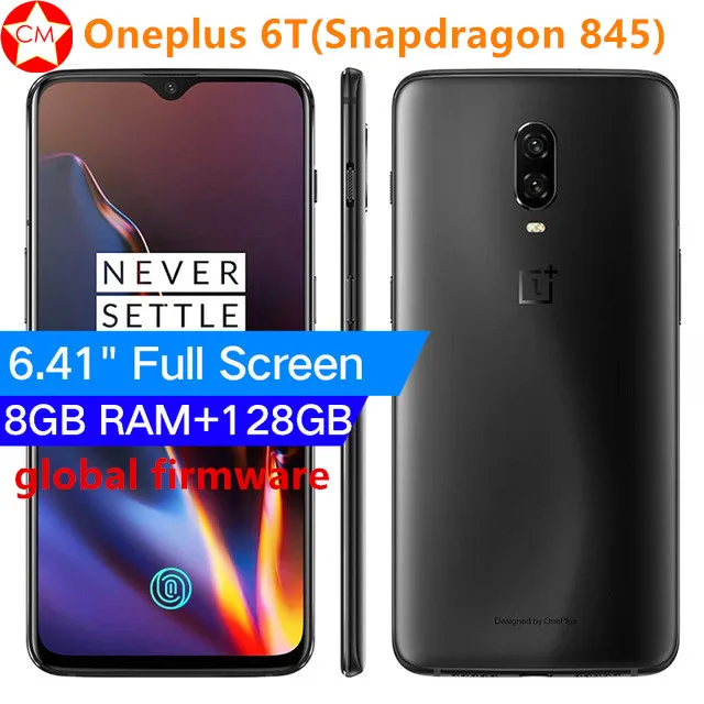 Смартфон OnePlus 6T разблокированный телефон с экраном 6 41 дюймов ОЗУ 8 Гб ПЗУ 128
