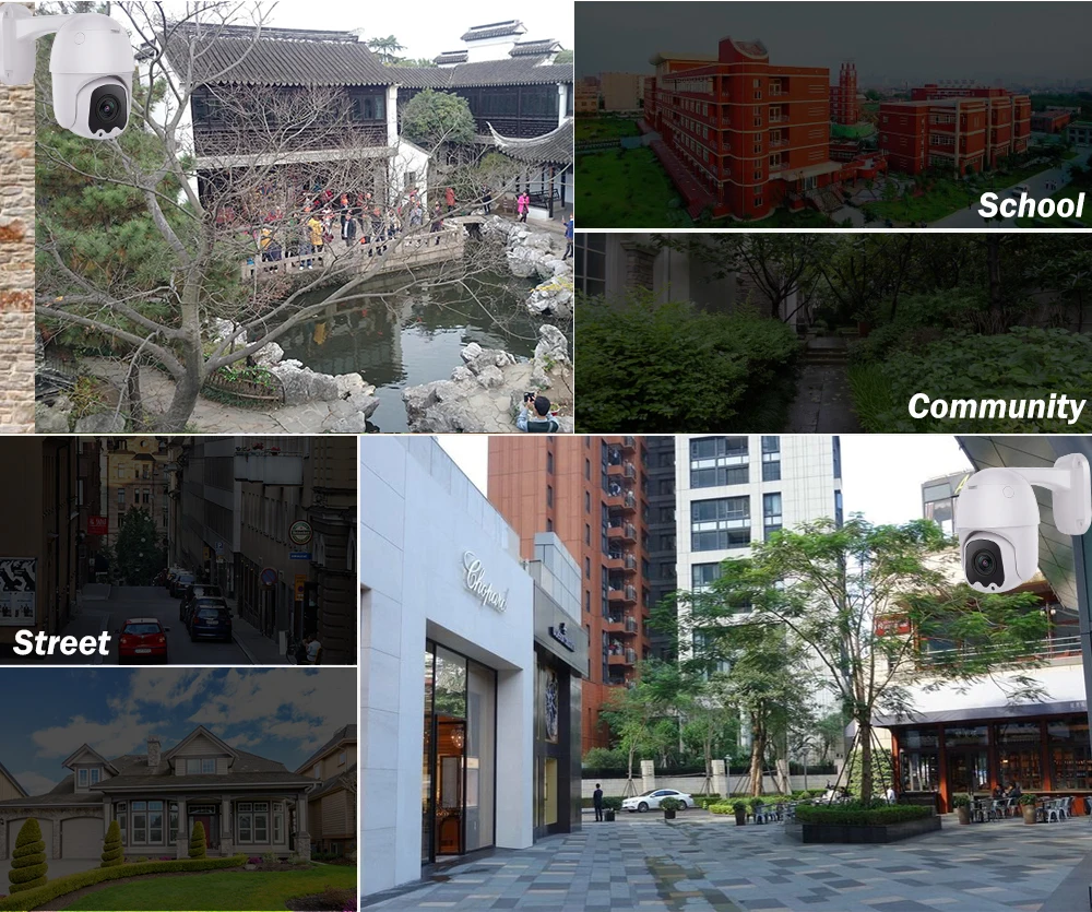 CCTV безопасности Открытый мини ABS купольная аналоговая высокой четткости 1080P PTZ