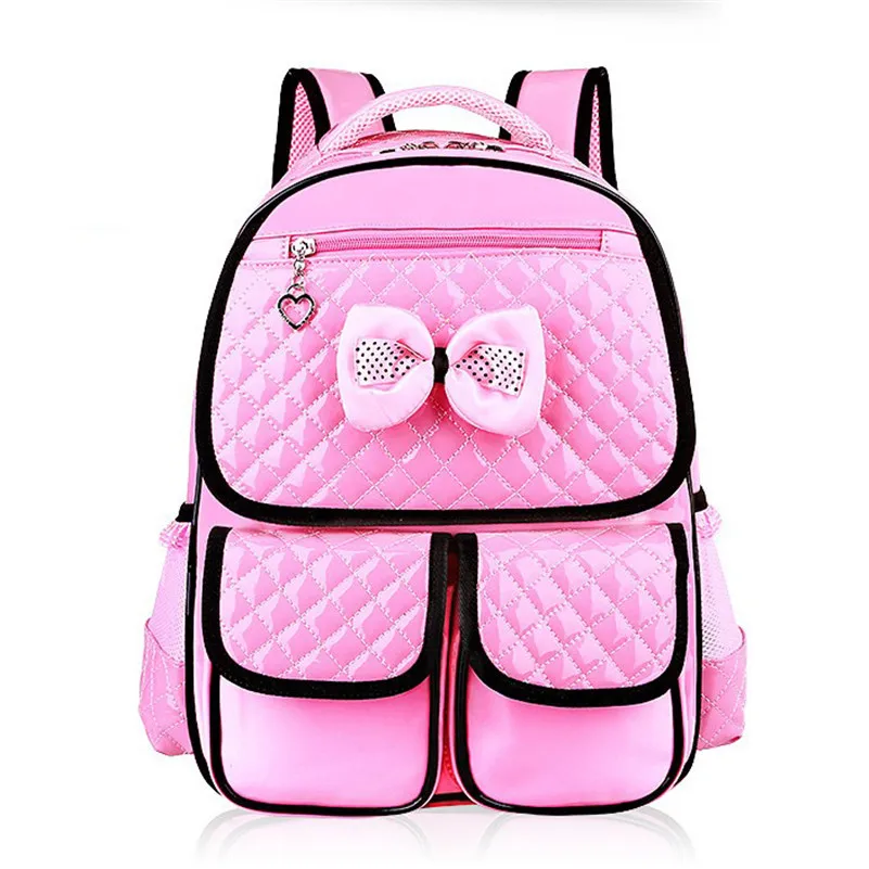 Новые модные детские школьные сумки для девочек из PU искусственной кожи высокого