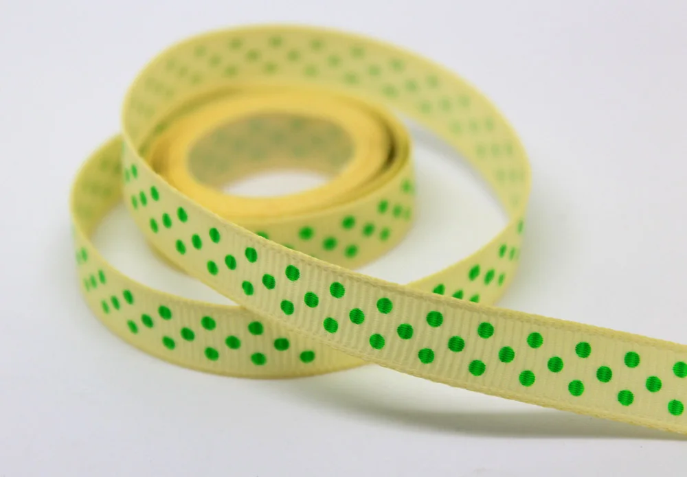 PPC019 3/8 &quot9 мм Grosgrain ленты печатных горошек 50 ярдов/рулон | Дом и сад