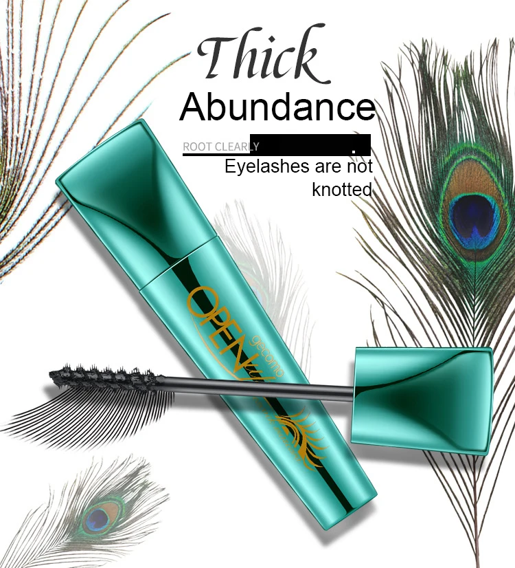 4D Peacock тушь для ресниц, высокое качество, водостойкая, 360 градусов, спиральная Черная тушь для ресниц, Подкручивающая объем, наращивание ресниц, Косметика для макияжа