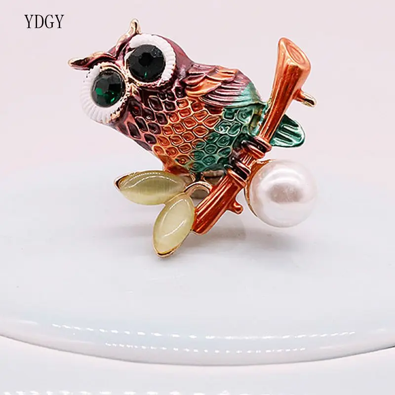 Креативная брошь YDGY в виде совы из сплава животного аксессуары для девочек