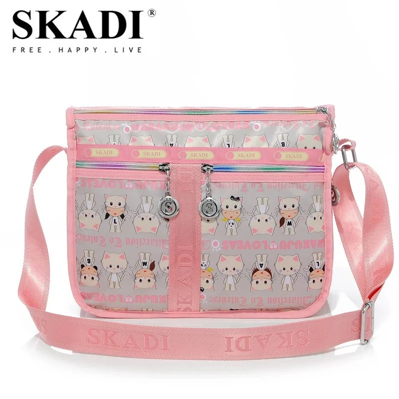 SKADI Bolsa De нейлоновые сумки-мессенджеры женские сумки через плечо с цветочным