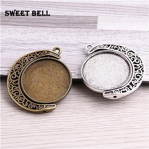 bronze 5 Sliver 5 10 шт., 4 цвета, подходит для 25 мм, металлическая смесь, трендовая, вращающаяся, двухсторонняя, кабошон, подвеска, настройки, подходит для ожерелья, подвеска D7009 - Цвет: bronze 5 Sliver 5