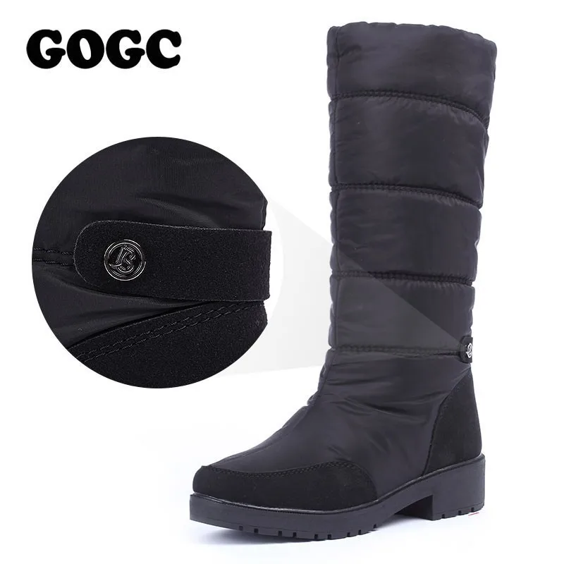 GOGC/зимние сапоги Женские водонепроницаемые зимние Теплая зимняя обувь Большие