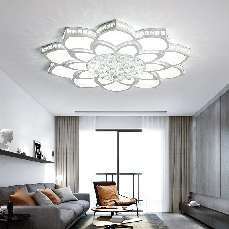 

Simple Petal Crystal Ceiling Lights Living Room Bedroom Study Room Ceiling Light LED Modern Ceiling Lamps Lighting fixture