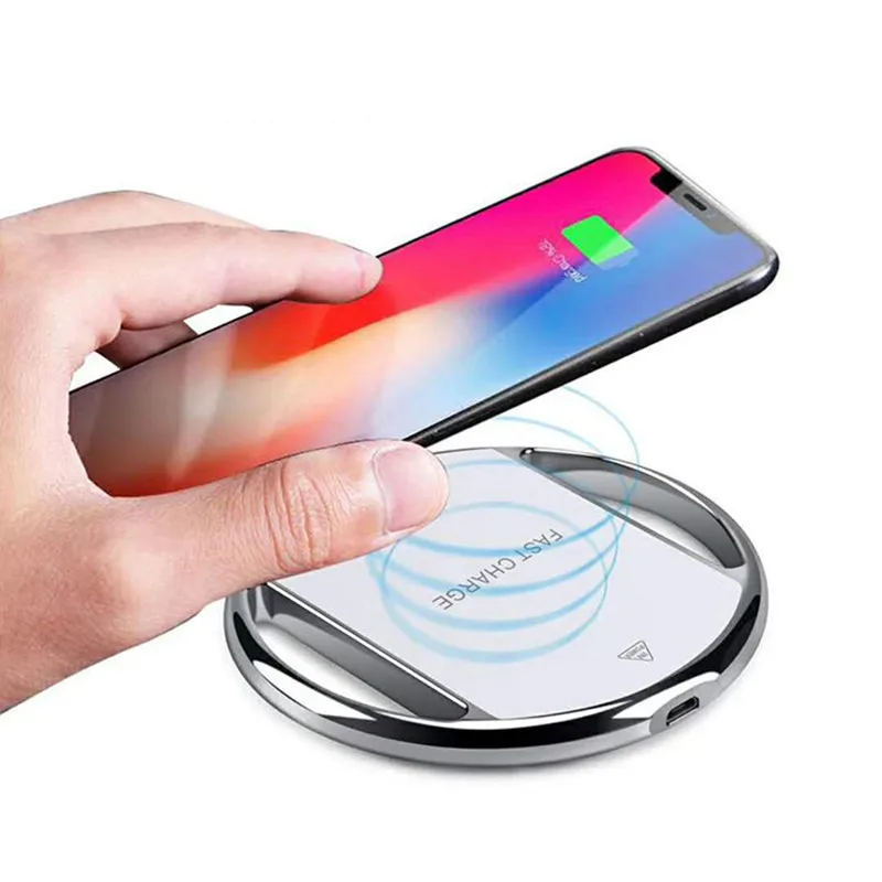 Металлическое Беспроводное зарядное устройство MAXSHARER Qi для iPhone 8 X XS беспроводное