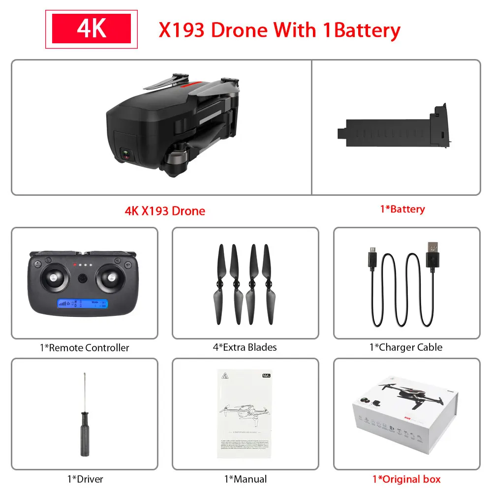 Black 1B X193 бесщеточный gps Дрон 5G Wifi FPV RC вертолет с 4K HD камерой управление жестами складной RC Квадрокоптер VS F11 SG906 Дрон - Цвет: Black 1B