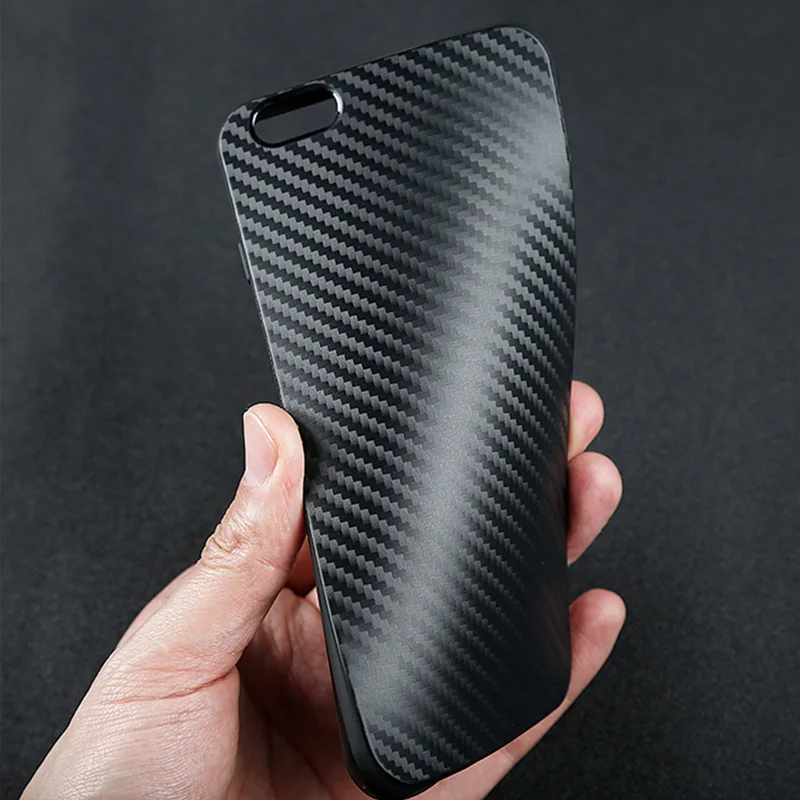 Новейшие Экологические Углеродного Волокна Чехол Для iPhone 6 S Plus Soft Anti-Skid Anti-Knock