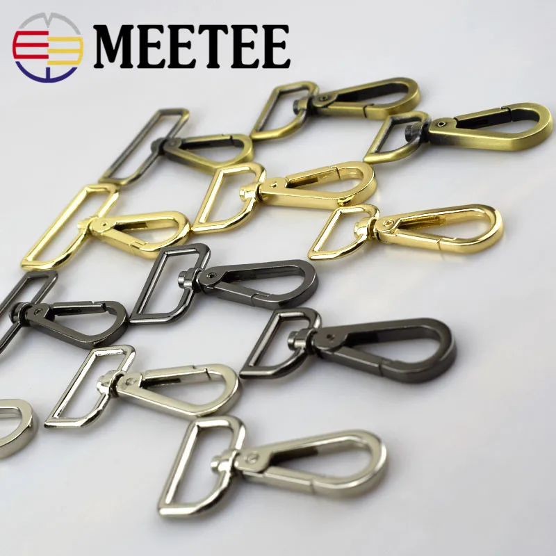 Meetee 20/50 шт 13-25 мм Металлические пряжки ремень для сумки на ремне с пряжкой защелкой для брелка для ключей, сделай сам, ювелирное изделие аппаратных аксессуаров кулон BF098