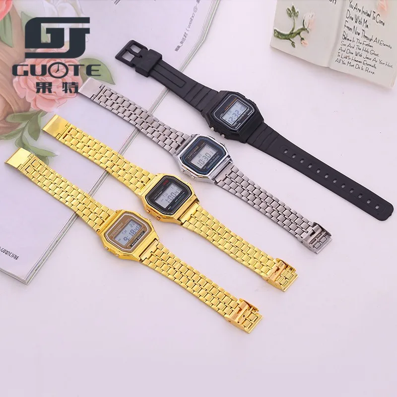 Женские наручные часы марки guote брендовые цифровые мужские модные повседневные