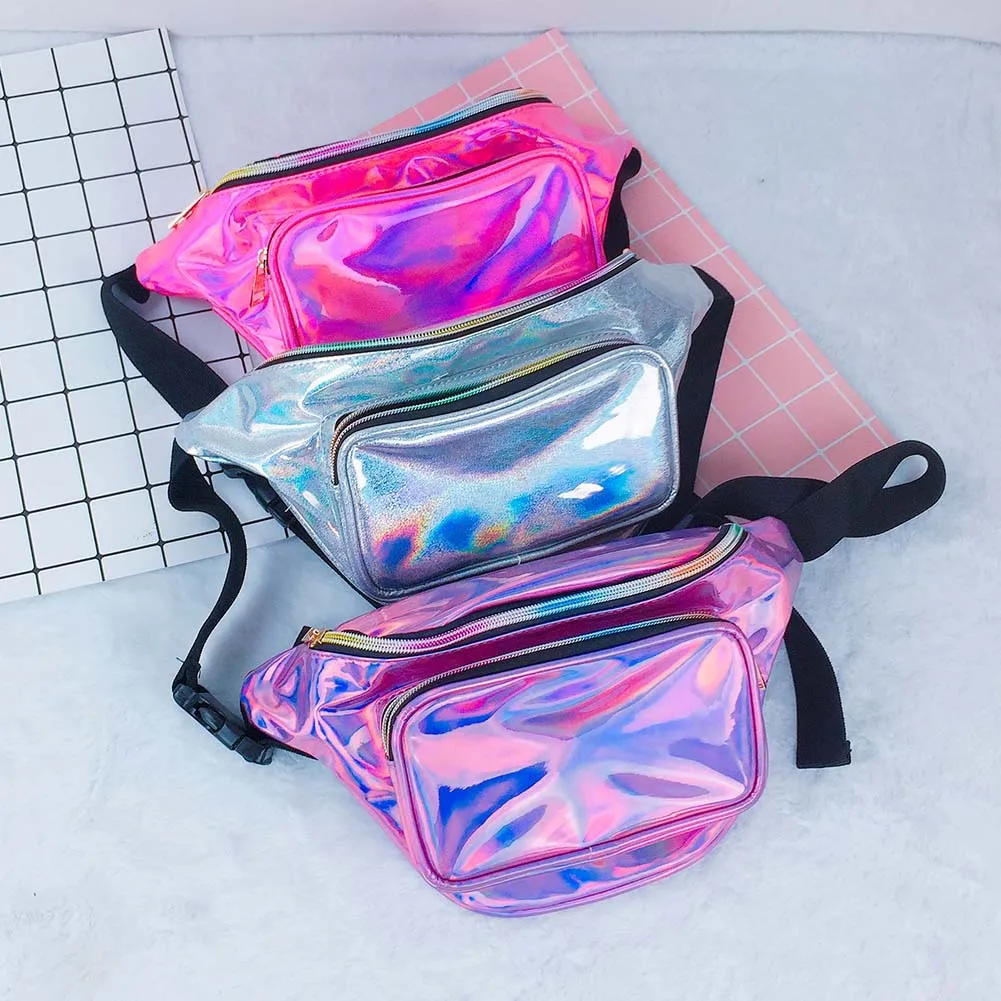 Двусторонняя блестящая поясная сумка в стиле Русалочки с блестками и джокером на