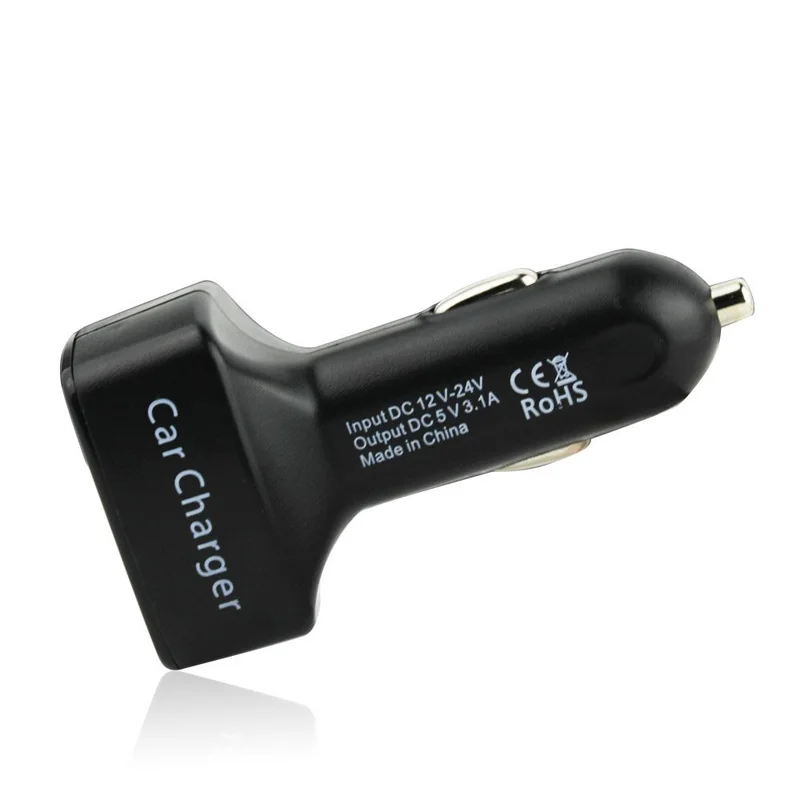 3.1A Быстрый двойной USB Мобильный телефон зарядное устройство измеритель напряжения монитор USB Автомобильное зарядное устройство для смартфона с синим светодиодный дисплей