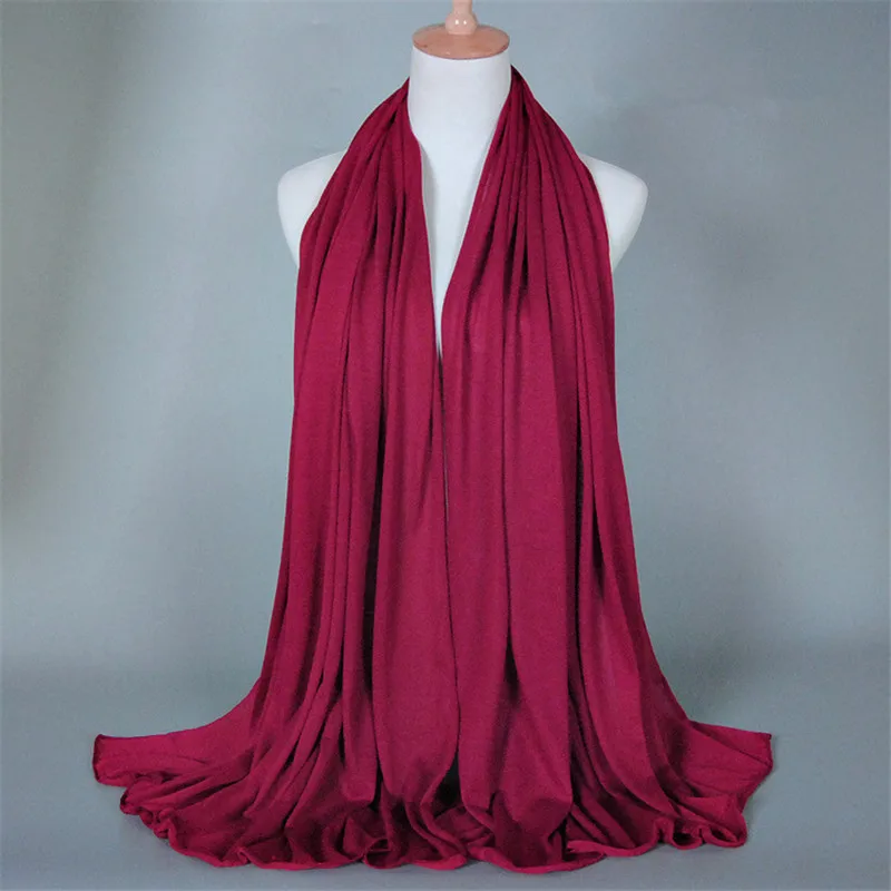 21 цвет новинка женский шарф из индийских Джерси хлопок простой эластичный эшарп