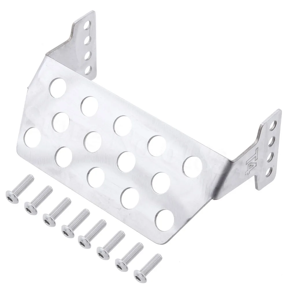 

Металлическая задняя защитная пластина шасси из нержавеющей стали для масштаба 1/10, Traxxas, детали для оператора на гусеничном ходу с дистанци...